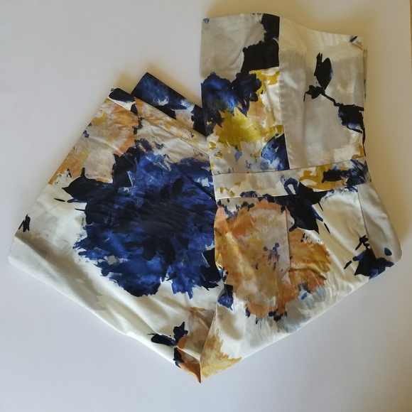 J. Crew Factory Dresses & Skirts - JCrew Factory Strapless Floral Watercolor Dress